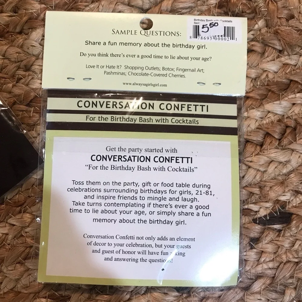 🍷Conversation Confetti/2 Packs